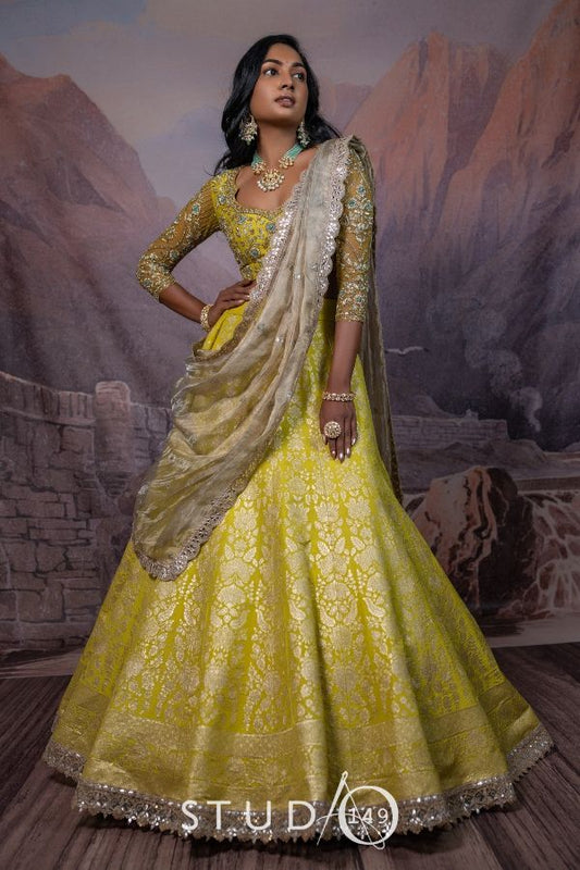 DESIGNER BANARES SILK LEHENGA