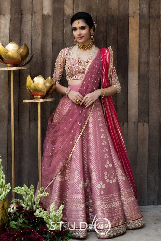 DESIGNER BANARES WEDDING LEHENGA SET