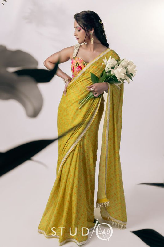 DESIGNER BRIDAL PRINTED SAREE