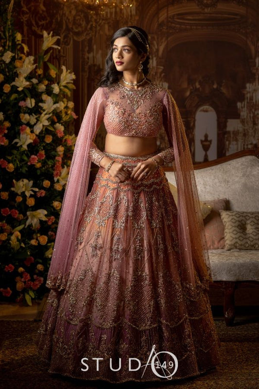 HEAVY TULLE BRIDAL LEHENGA