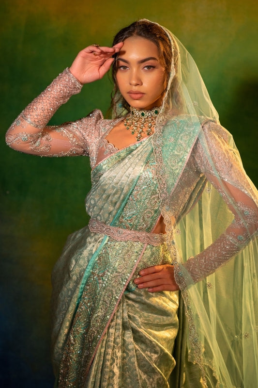 BRIDAL KANJEEVARAM MUHURTAM SAREE IN BLUE