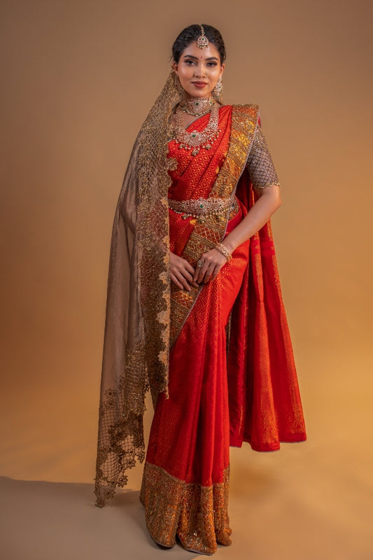 BRIDAL KANJEEVARAM MUHURTAM SAREE IN RED
