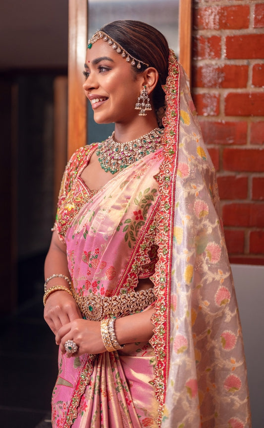 BRIDAL MUHURTAM SAREE IN PINK