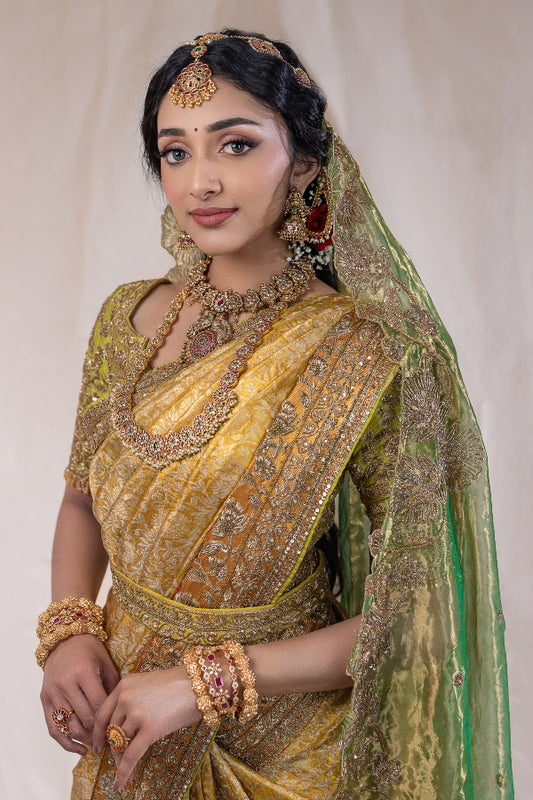 BRIDAL KANCHEEVARAM SAREE IN GOLD