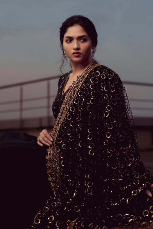 BRIDAL ANARKALI IN BLACK