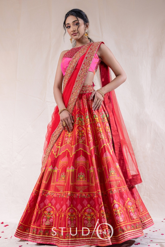 CONTEMPORARY DESIGNER PRINTED LEHENGA