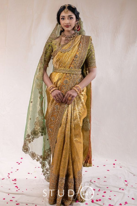BRIDAL KANCHEEVARAM SAREE IN GOLD