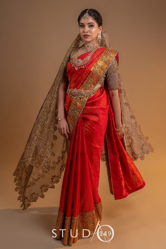 BRIDAL KANJEEVARAM MUHURTAM SAREE IN RED