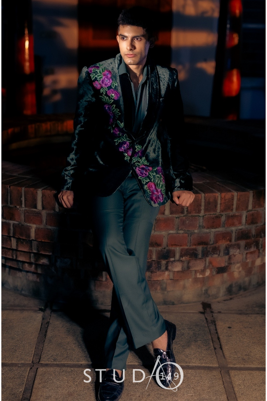 DESIGNER EMBROIDERED BLAZER SET