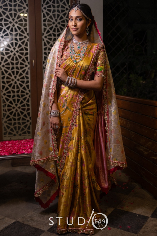 BRIDAL MUHURTAM SAREE IN YELLOW