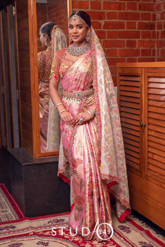 BRIDAL MUHURTAM SAREE IN PINK