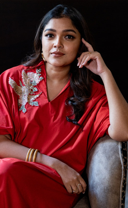 SHIRT DRESS IN RED