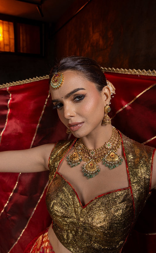 Banaras Panelled Bridal Lehenga – Sangeet & Wedding Wear