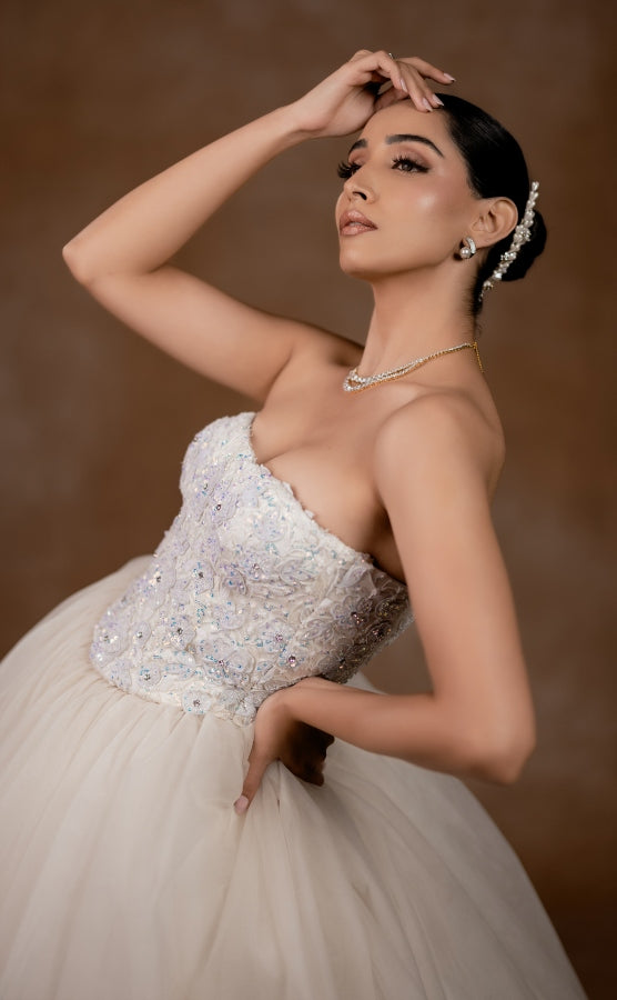 DESIGNER CORSET GOWN I WEDDING GOWN I BRIDAL WEAR I CHENNAI