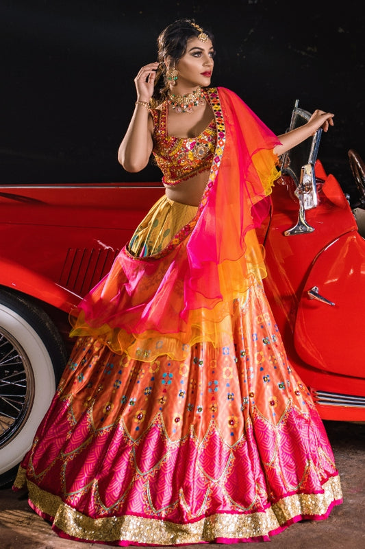 PRINTED SANGEET BRIDAL LEHENGA