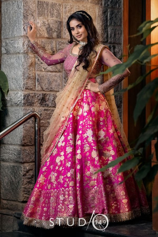 BRIDAL BANARAS ENGAGEMENT LEHENGA
