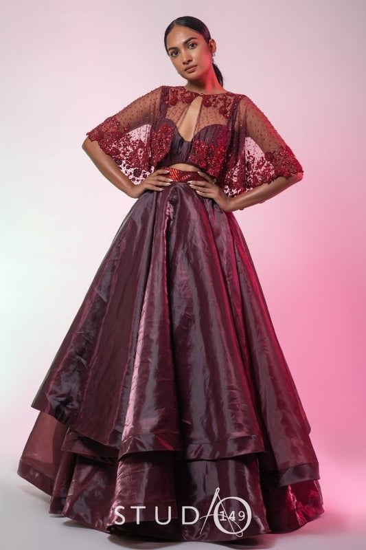 EMBROIDERED RECEPTION GOWN