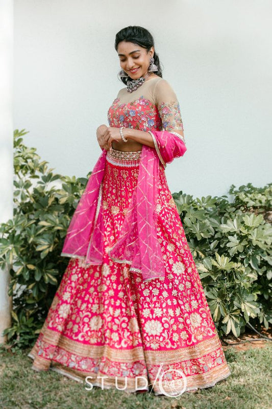 BRIDAL EMBELLISHED BANARES LEHENGA