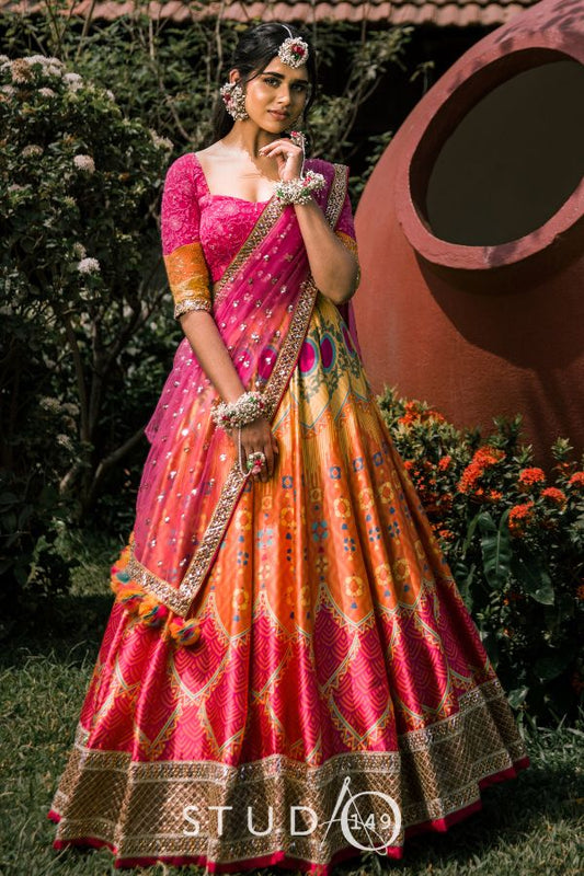 DESIGNER PRINTED WEDDING LEHENGA