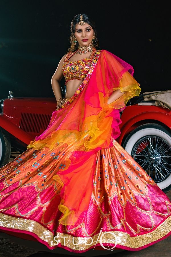 Printed Sangeet Lehenga Sangeet Outfit Studio 149 Fashion