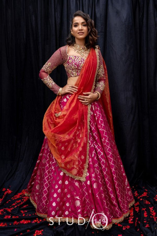 BANARES SILK BRIDAL LEHENGA