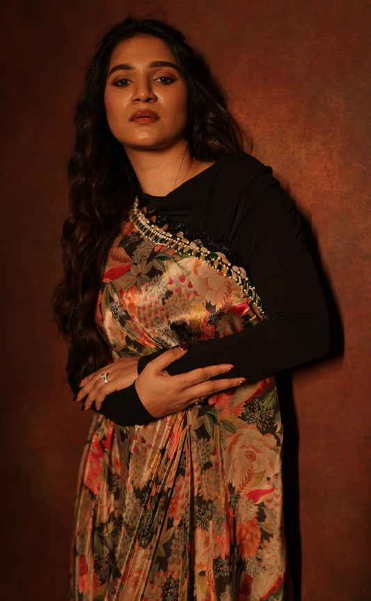 Embellished Grey Crepe Silk Dress | Sangeet | Cocktail | Studio 149 | Chennai