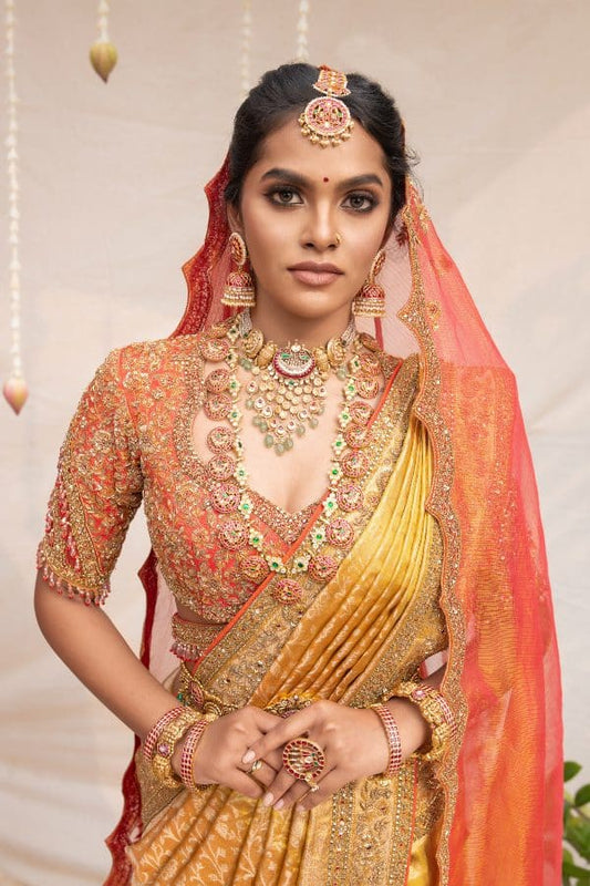 BRIDAL MUHURTHAM SAREE IN GOLD