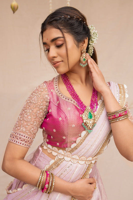 DESIGNER KANJEEVARAM HALF SAREE SET