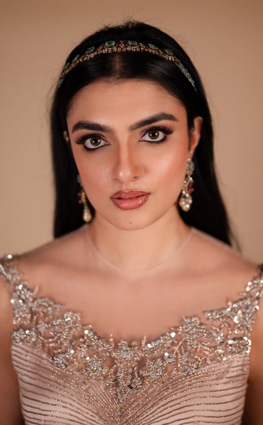 Peach Embellished Corset Blouse | Wedding Cocktail & Sangeet Wear by Studio 149, chennai