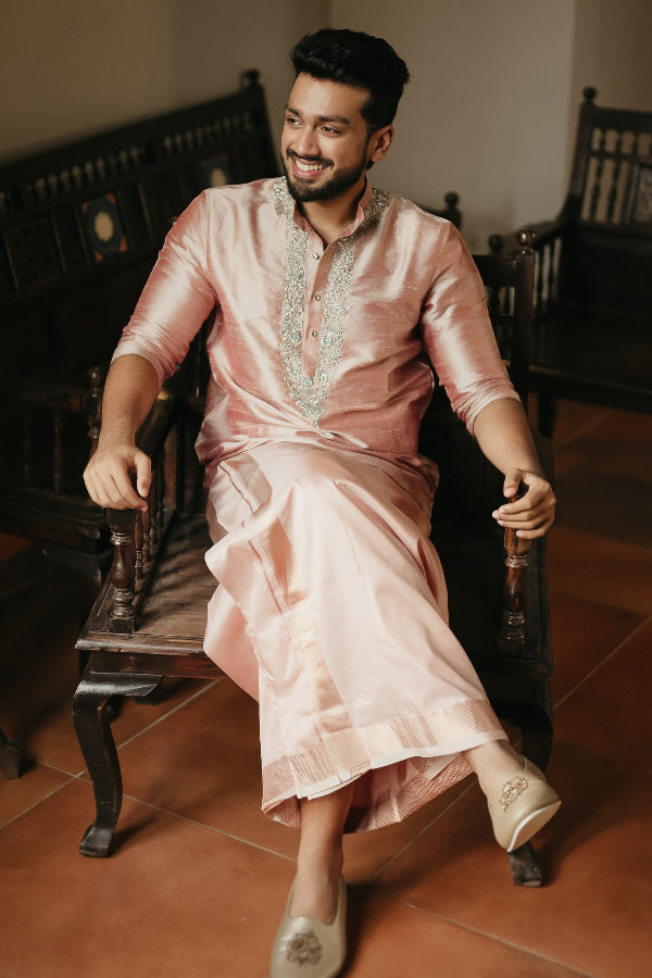 Designer kurta and dhoti outfit I menswear wedding outfit – Studio