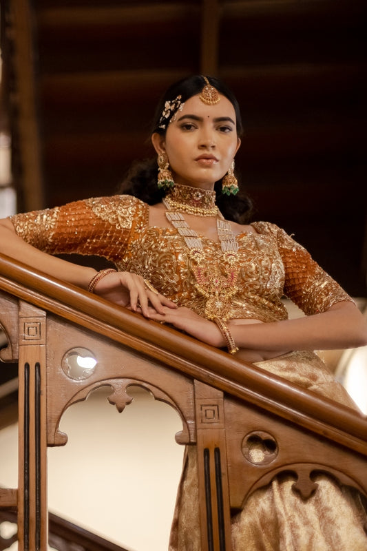 BANARES DESIGNER KANJEEVARAM HALF SAREE