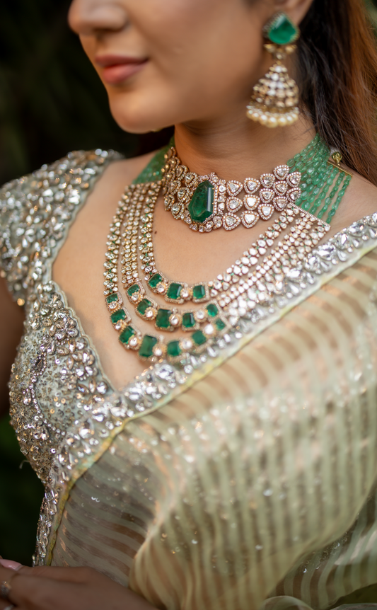 Bridal Brocade Lehenga in Pastel green and blue| Wedding Lehenga in Chennai by Studio149