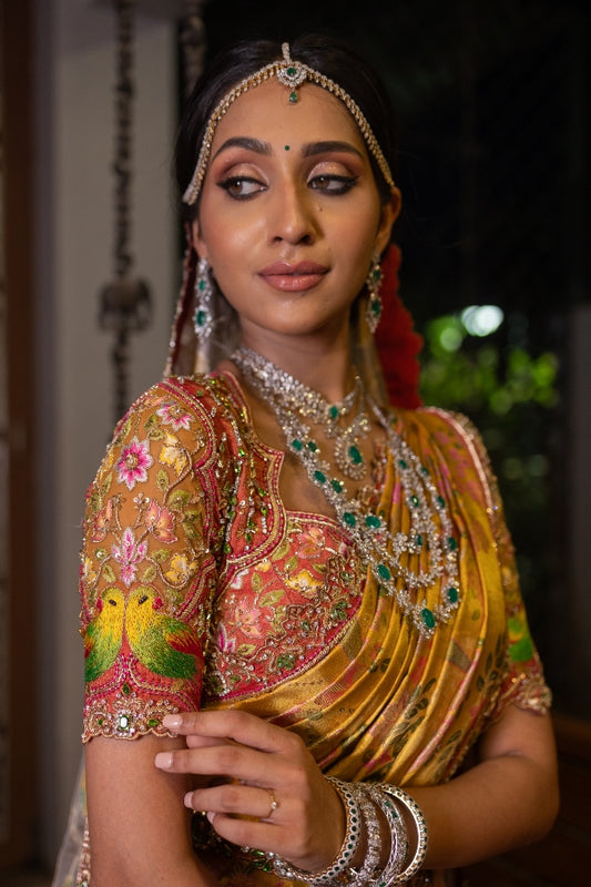BRIDAL MUHURTAM SAREE IN YELLOW