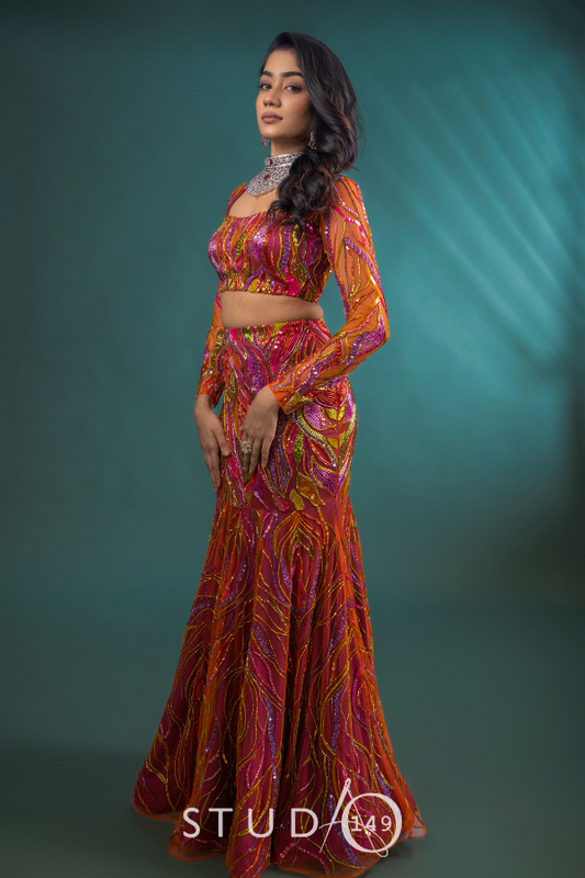 DESIGNER EMBELLISHED COCKTAIL OUTFIT