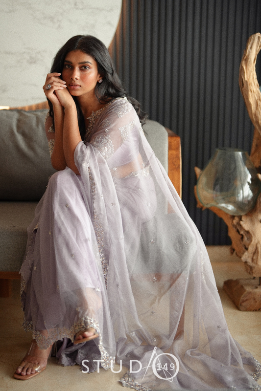 DESIGNER COCKTAIL SAREE IN ORGANZA