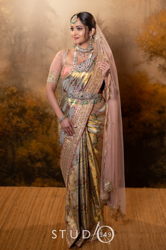 BRIDAL KANJEEVARAM SAREE IN PINK