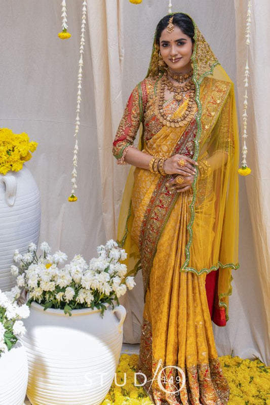 BRIDAL KANJEEVARAM SAREE IN GOLD