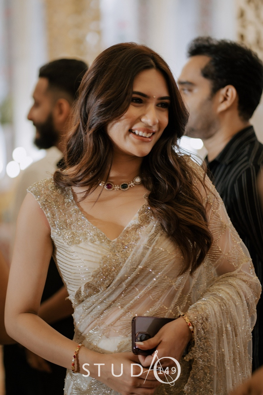 CONTEMPORARY DESIGNER TULLE SAREE IN WHITE