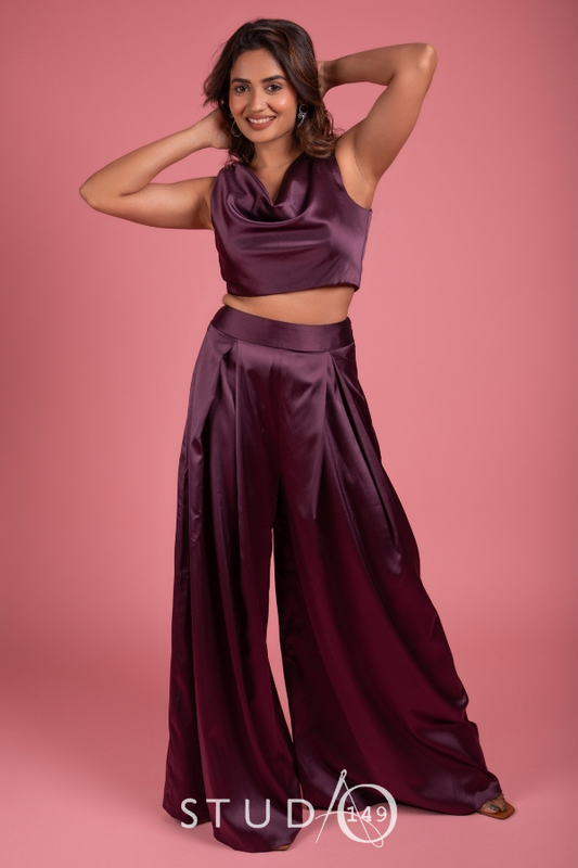 DESIGNER CO-ORD SET IN PURPLE