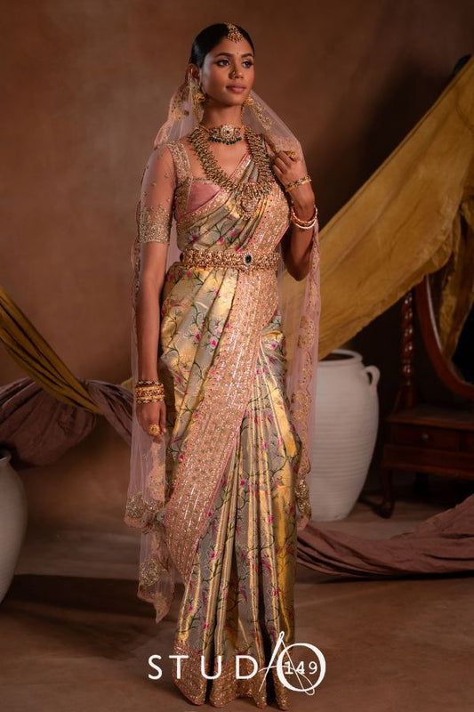 BRIDAL KANJEEVARAM SAREE IN PINK