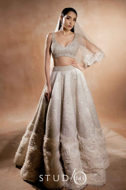 BRIDAL FLORAL WEDDING LEHENGA
