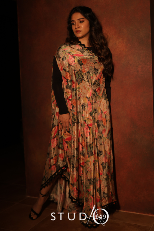 Embellished Grey Crepe Silk Dress | Sangeet | Cocktail | Studio 149 | Chennai