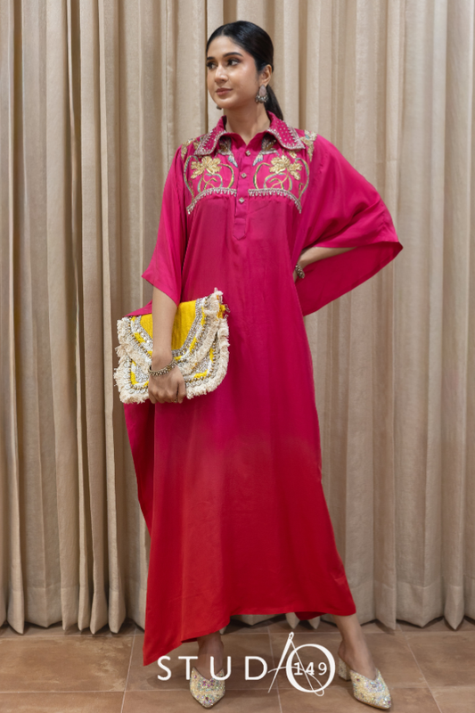 DESIGNER KAFTAN DRESS IN OMBRE