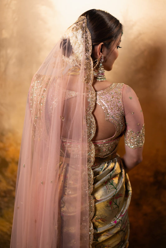 BRIDAL KANJEEVARAM SAREE IN PINK