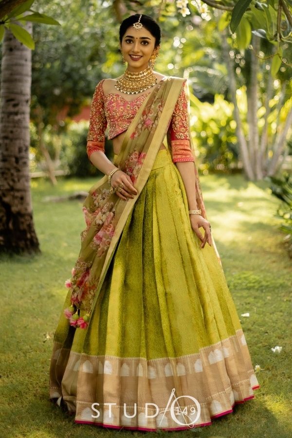 South Indian Traditional Half Saree Design With Price | 2023-sgquangbinhtourist.com.vn