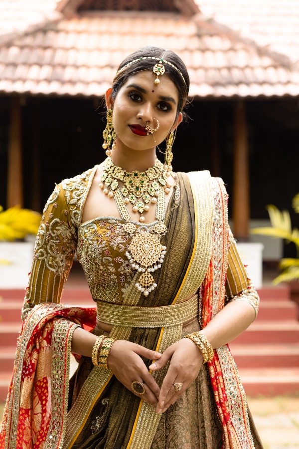 Pleated Banares Silk Wedding Lehenga | Bridal Wear