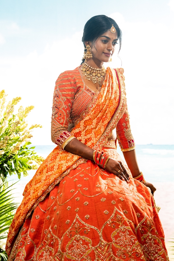 Buy Light Orange Heavy Embroidered Designer Wedding Lehenga Choli | Wedding  Lehenga Choli