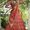 Red Paithani Bridal Half Saree